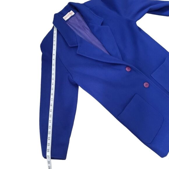 Braefair Vintage Royal Blue 💯% Pure Wool Coat Sz 9/10 ILGWU - Picture 9 of 14